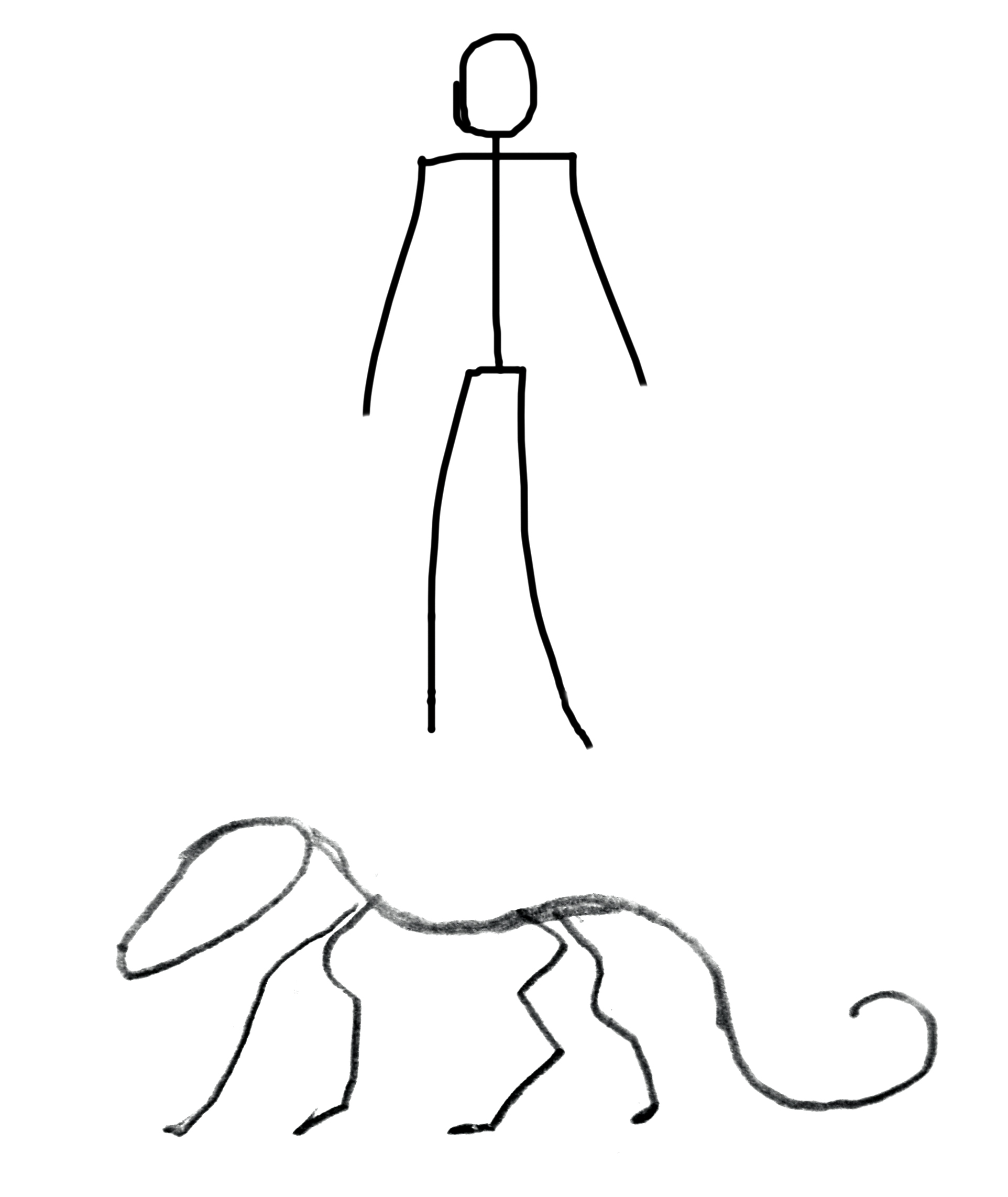 drawing a stick man