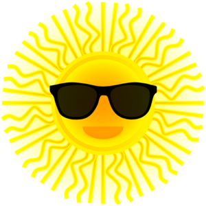 Sun With Sunglasses Clip Art - vector clip art online ...
