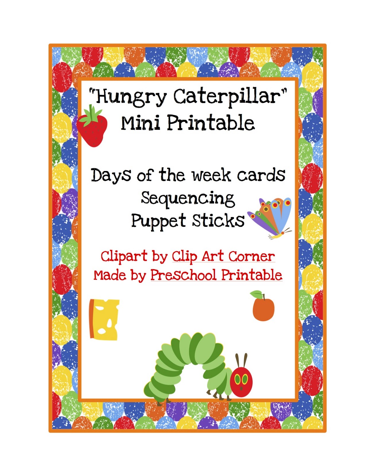 Free Hungry Caterpillar Mini Printable