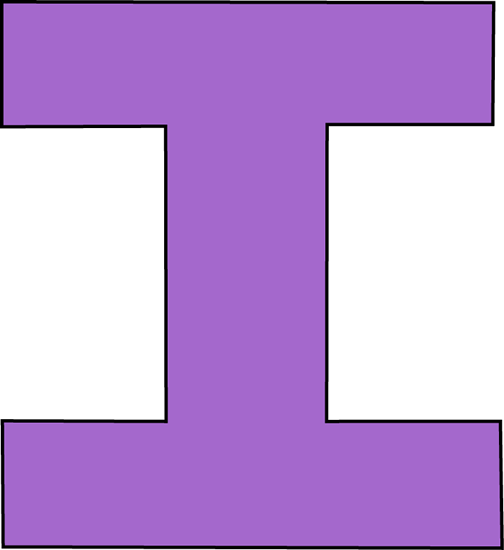Purple Letter I Clip Art - Purple Letter I Image