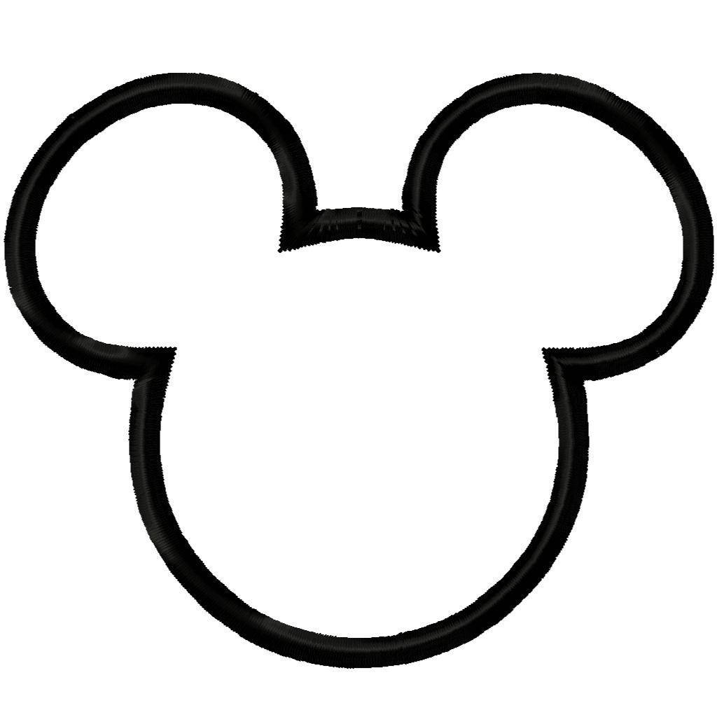 mickey mouse ears outline clip art - photo #7