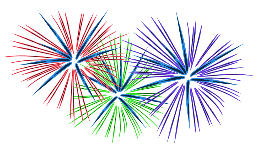 Moving Fireworks Clipart