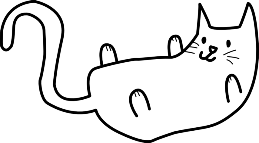 Cat Line Drawing Clipart - Free to use Clip Art Resource