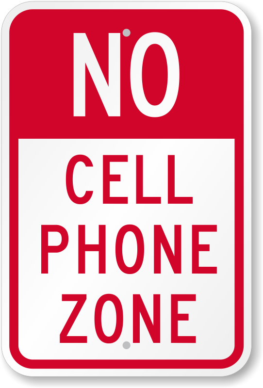 Outdoor No Cell Phone Signs