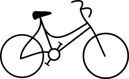 Vehicles For > Bicycle Black And White Clipart