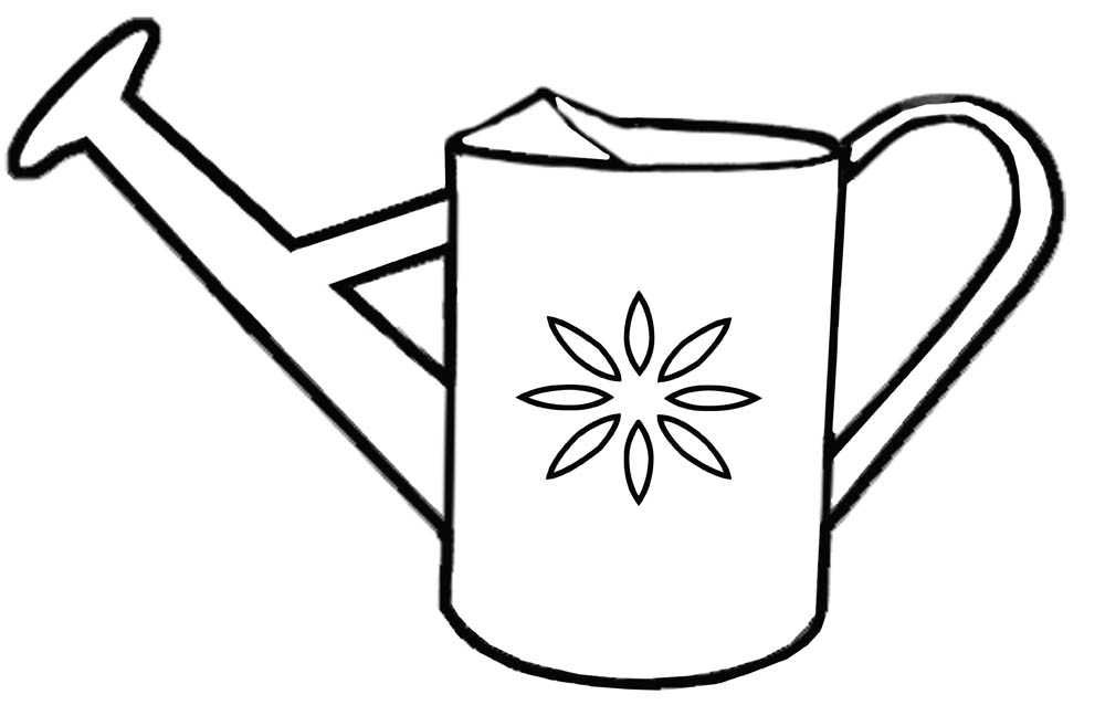 Watering Can Coloring Page - AZ Coloring Pages