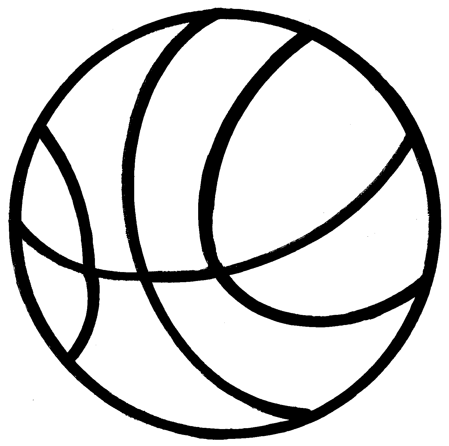 Basketball Black And White Clipart