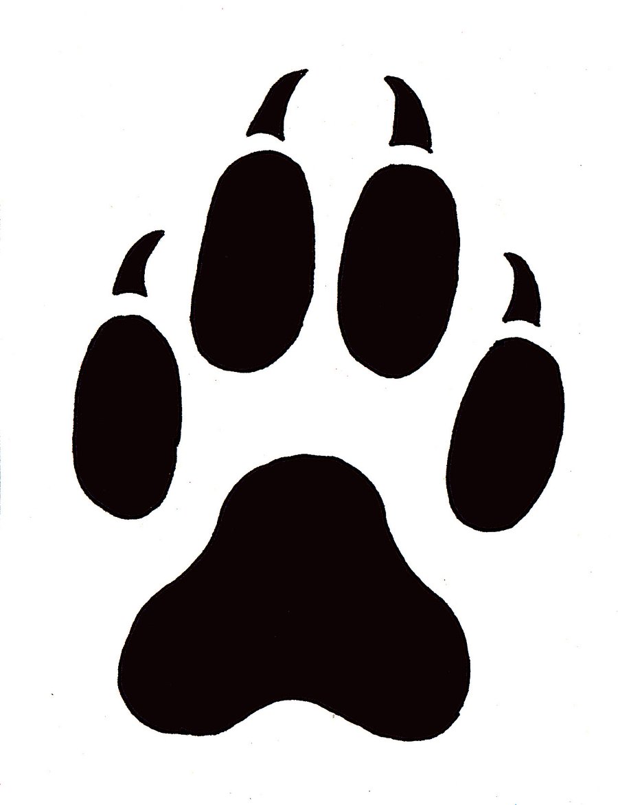 Wolf Paw Print Clip Art