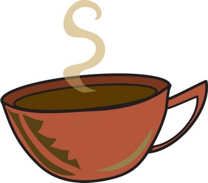 Coffee Clipart Image - Steaming Cup of Coffee