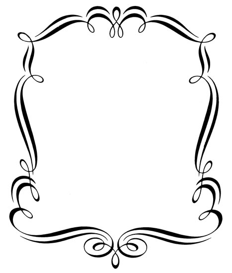 free black and white clipart of frames - photo #26