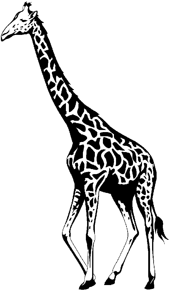 Giraffe Clipart Black And White - Free Clipart Images