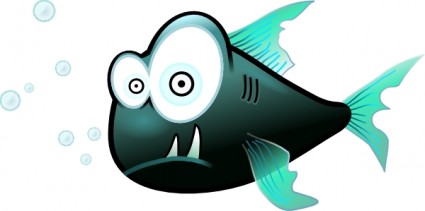 Cartoon Piranha Fish clip art Free vector in Open office drawing ...