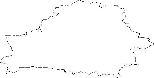 Blank Outline Map of Belarus