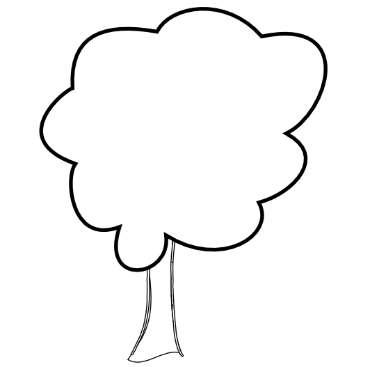 Tree 6 Black White Line Coloring Colouring Flower SVG Scalable ...