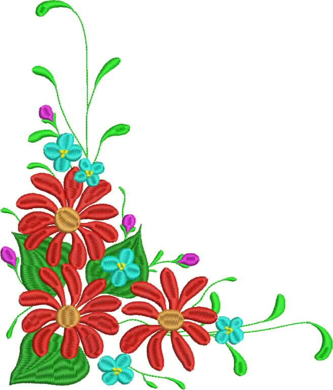 free flower corner border clipart - photo #9