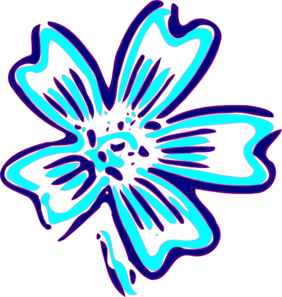 Blue Orchid clip art - vector clip art online, royalty free ...