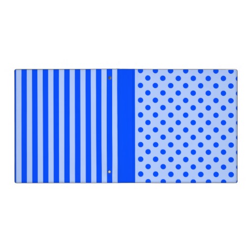 Blue polka dots and stripes binder from Zazzle.