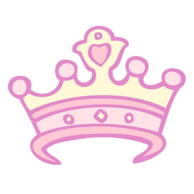 Pink Princess Crown Wall Decal by Kowalla