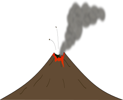Clipart Volcano - Tumundografico
