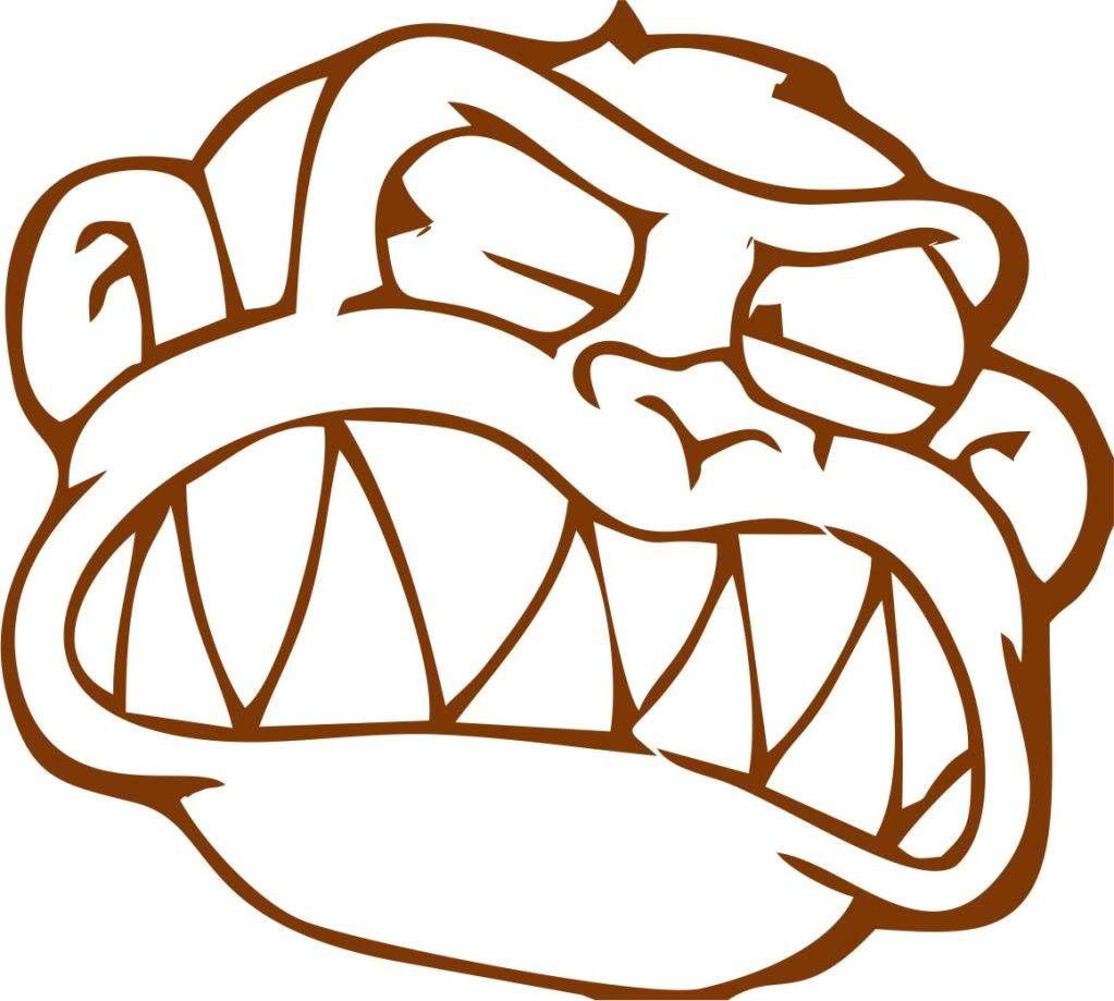 Angry Monkey Racing Clipart