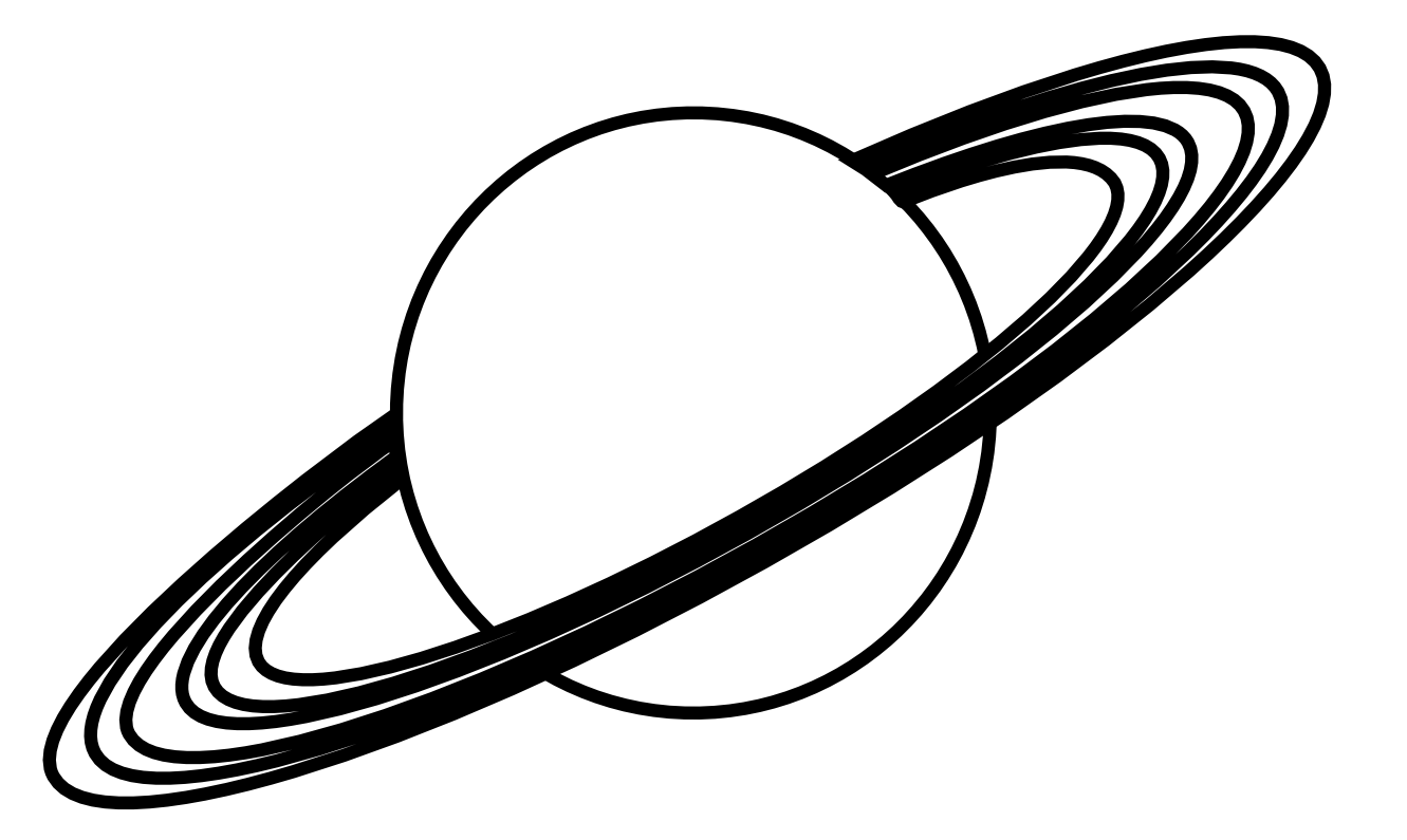 Planet clipart black and white free images - Clipartix