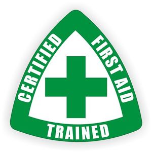 Certified First Aid Trained Hard Hat Decal - Helmet Stickers ...