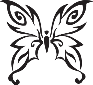 Tribal butterfly clipart