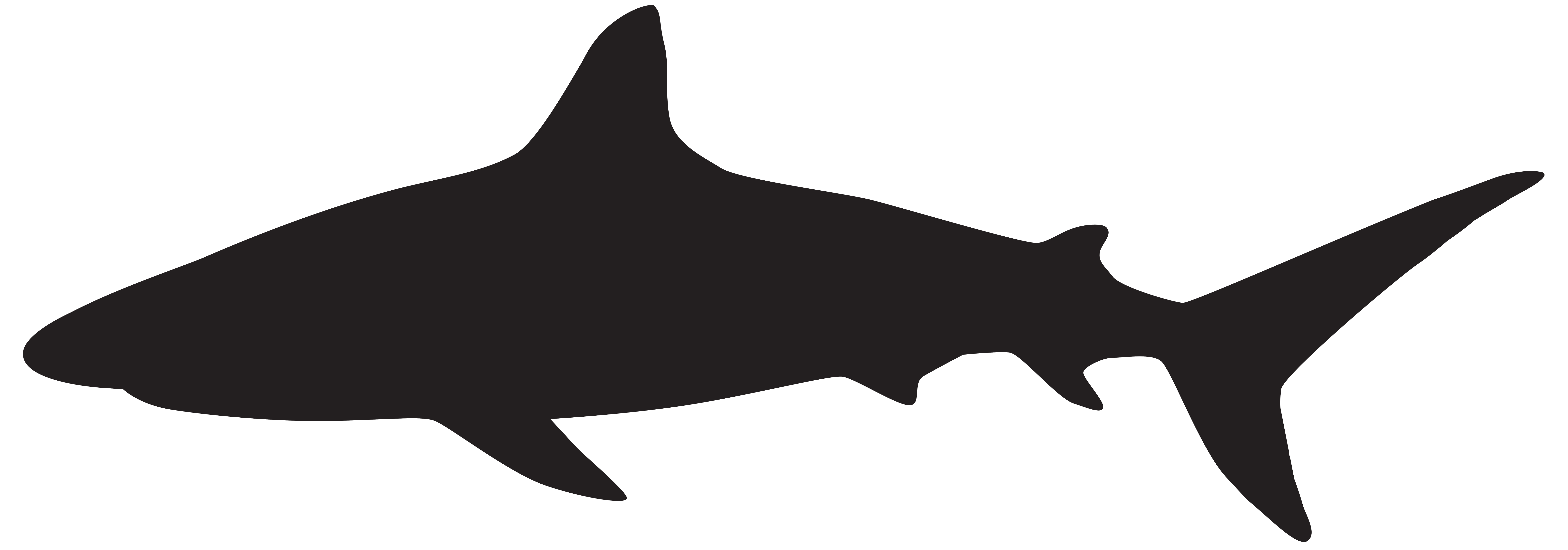 Shark Silhouette PNG Clip Art Image