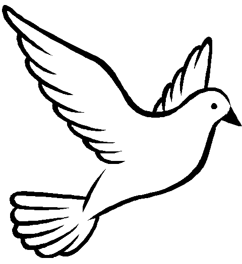 Christian clip art graphic descending dove solid white dove ...