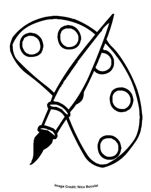 Paint Brush Coloring Page - AZ Coloring Pages