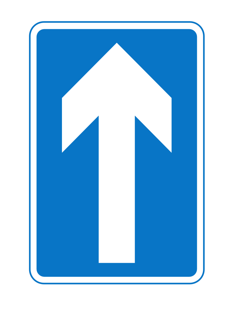 Road signs on highways clipart
