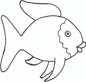 Best Photos of Rainbow Fish Outline - Rainbow Fish Coloring ...
