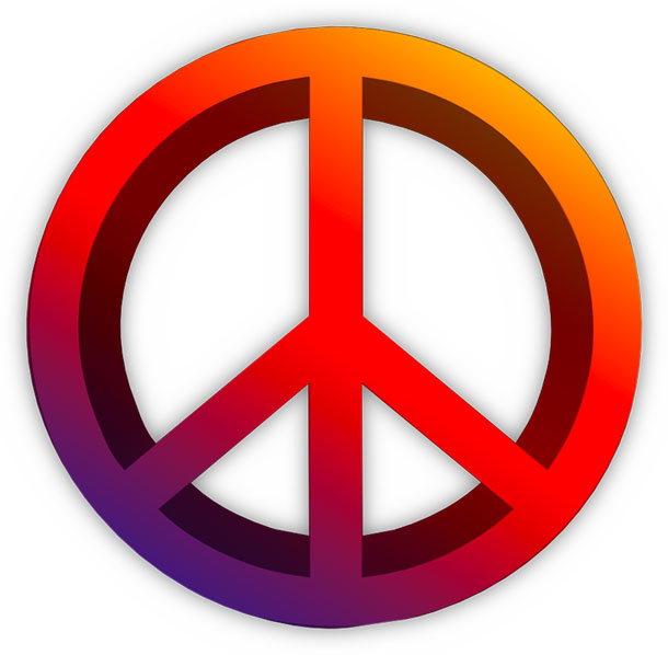 Peace sign clipart black and white free - Clipartix