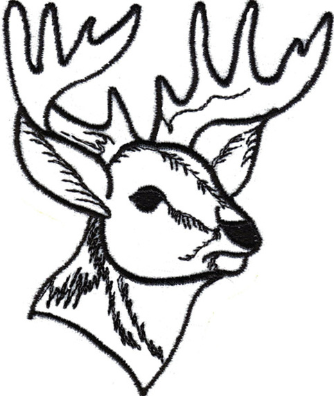 Deer Head Line Drawing Clipart - Free to use Clip Art Resource