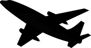 Small jet clipart silhouette