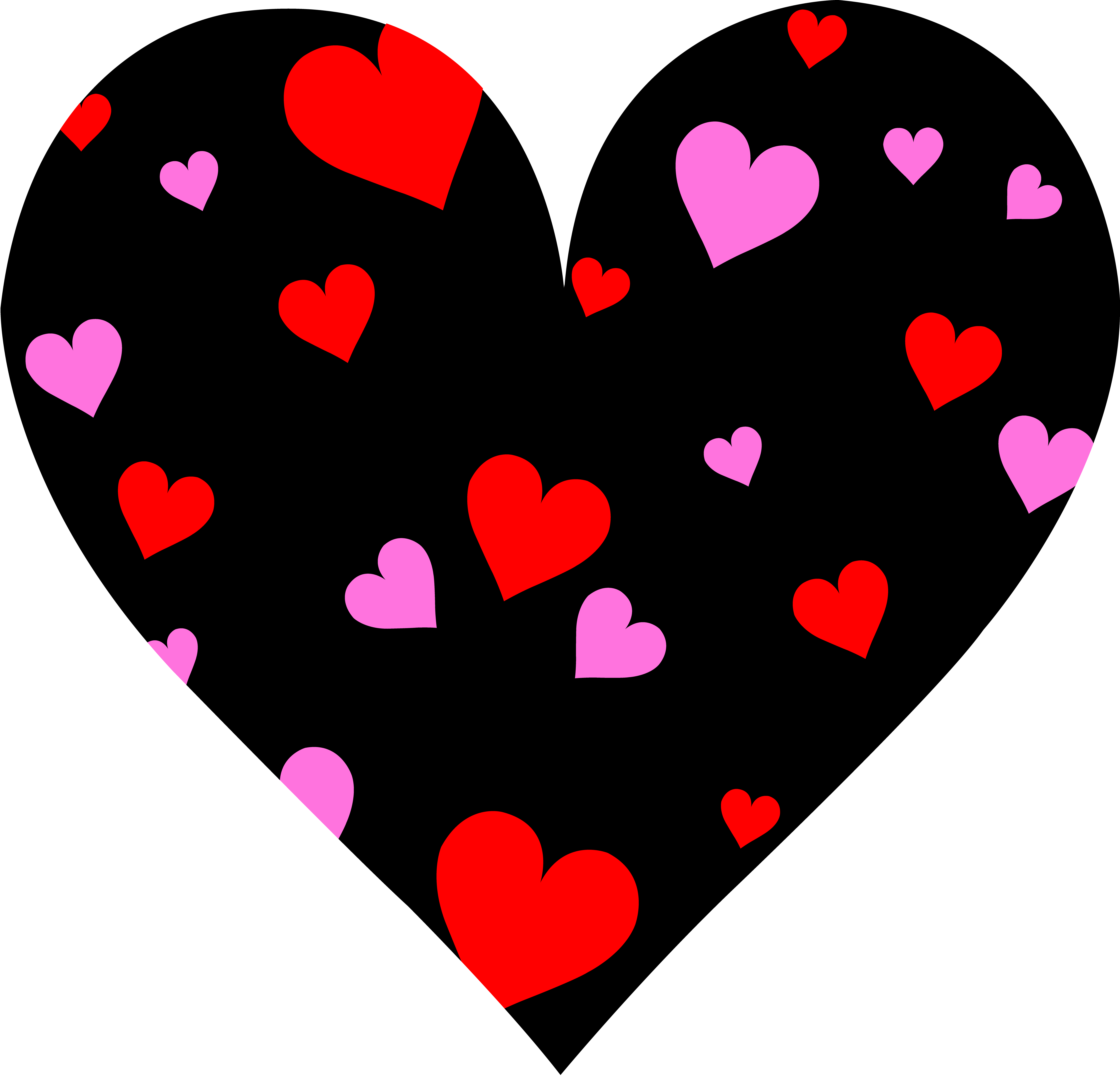 Cute valentine hearts clipart