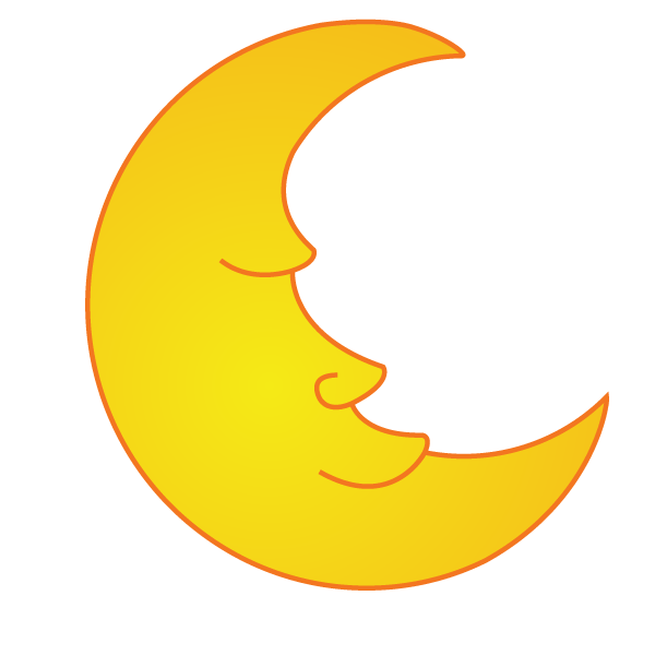 Moon cartoon clipart