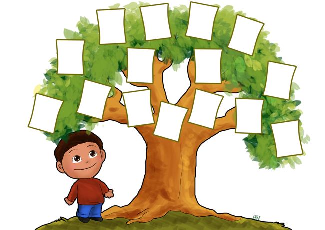 Family tree template printable for kids clipart 2 - Clipartix