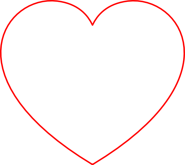 Red Heart Outline Clipart - Free Clipart Images
