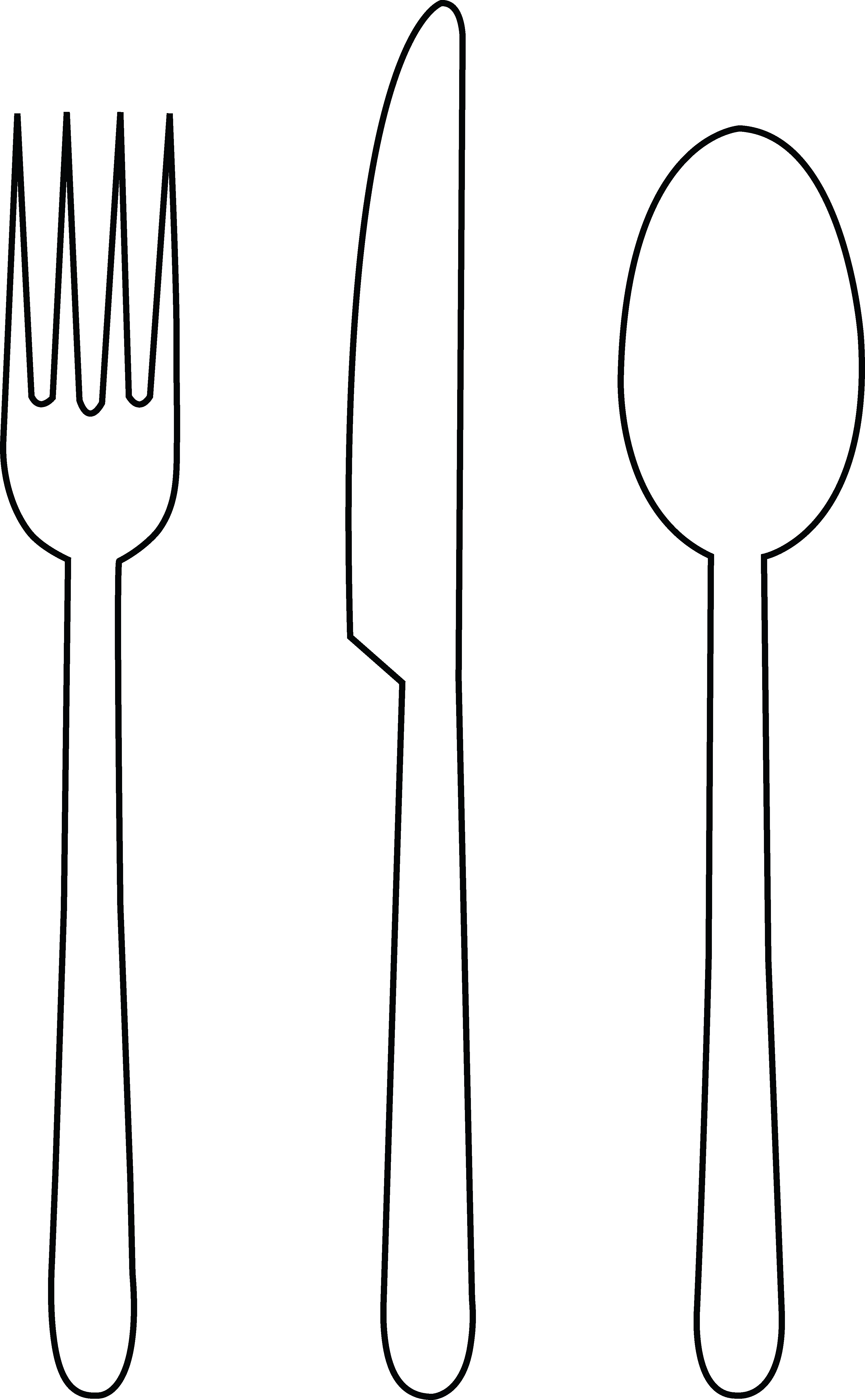 Table with fork and knife clipart