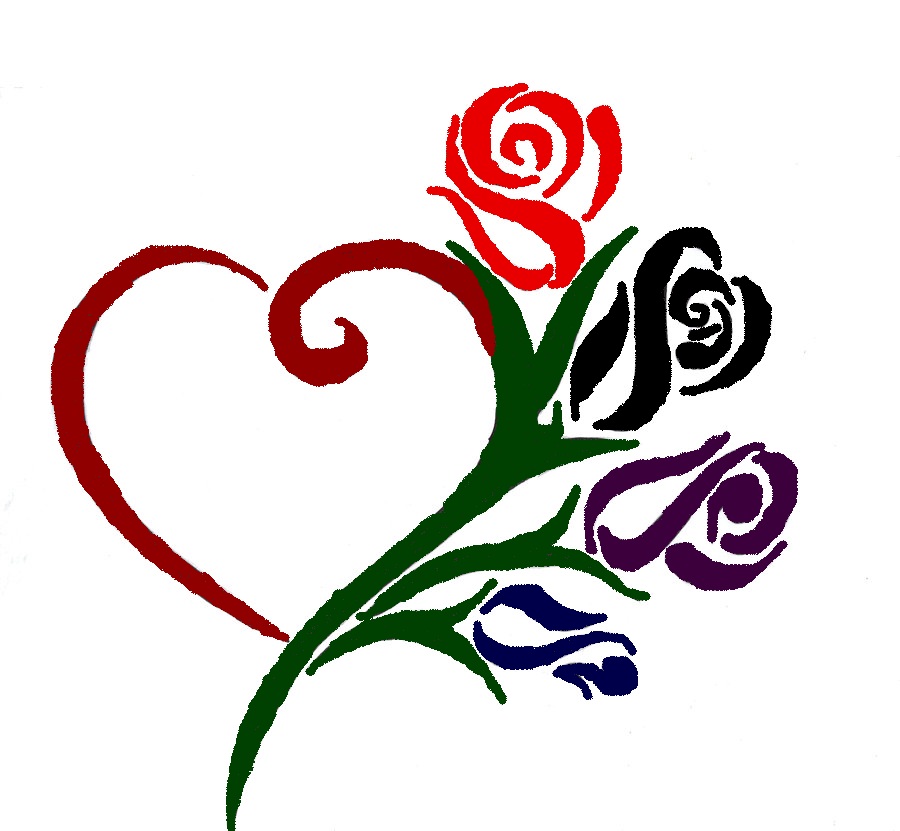 Pencil Drawings Of Hearts And Roses | Free Download Clip Art ...