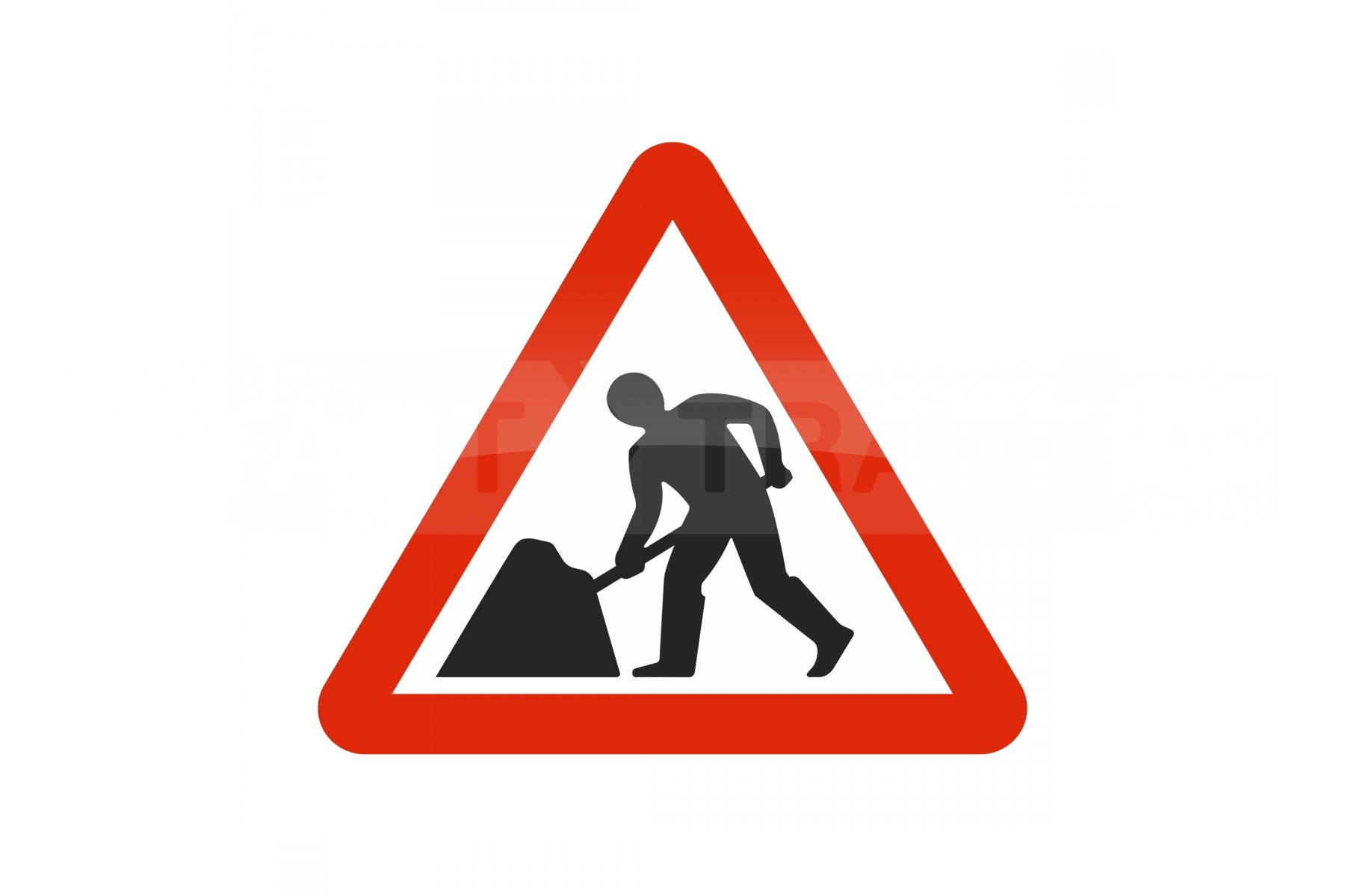 Men at Work Road Sign - 750mm triangular Metal Sign