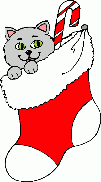 Christmas cat clipart