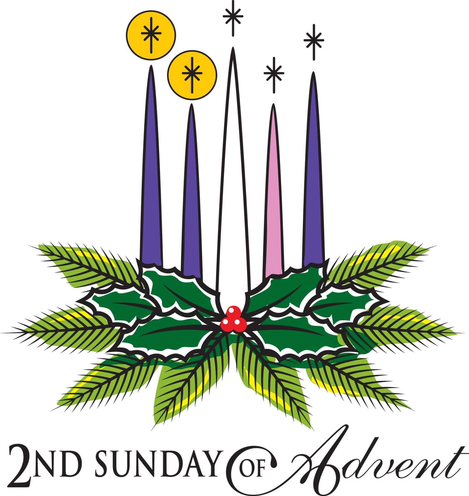 Advent candles clipart