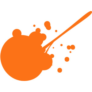 Orange paint splatter clip art