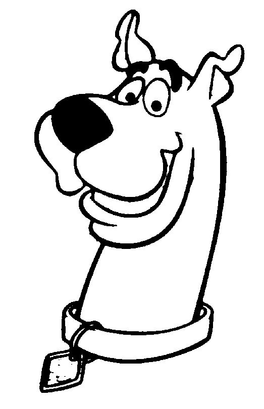 Scooby Doo Grinning Coloring Page | Animal pages of ...