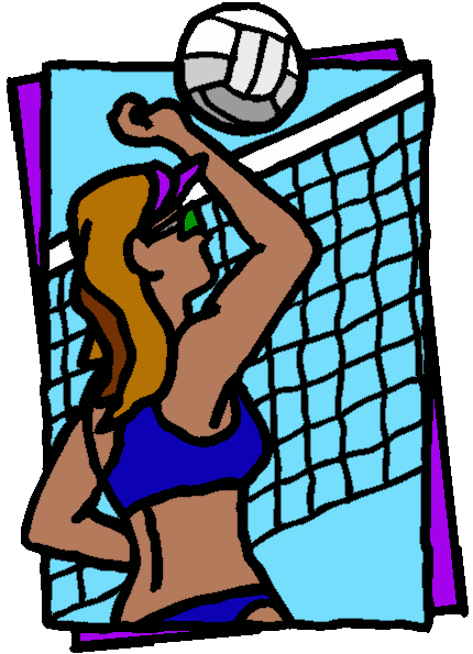 Beach volleyball clipart free