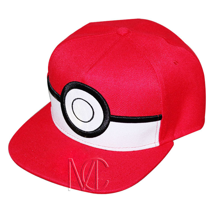 Cartoon Pokemon Hat Red Pikachu Novelty Anime Ash Ketchum Hat ...