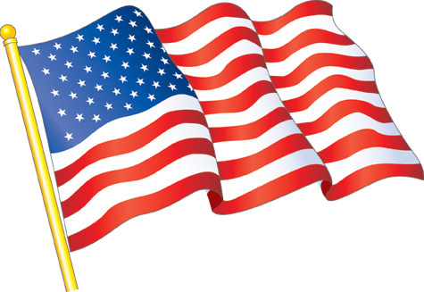 American Flag Waving Clipart
