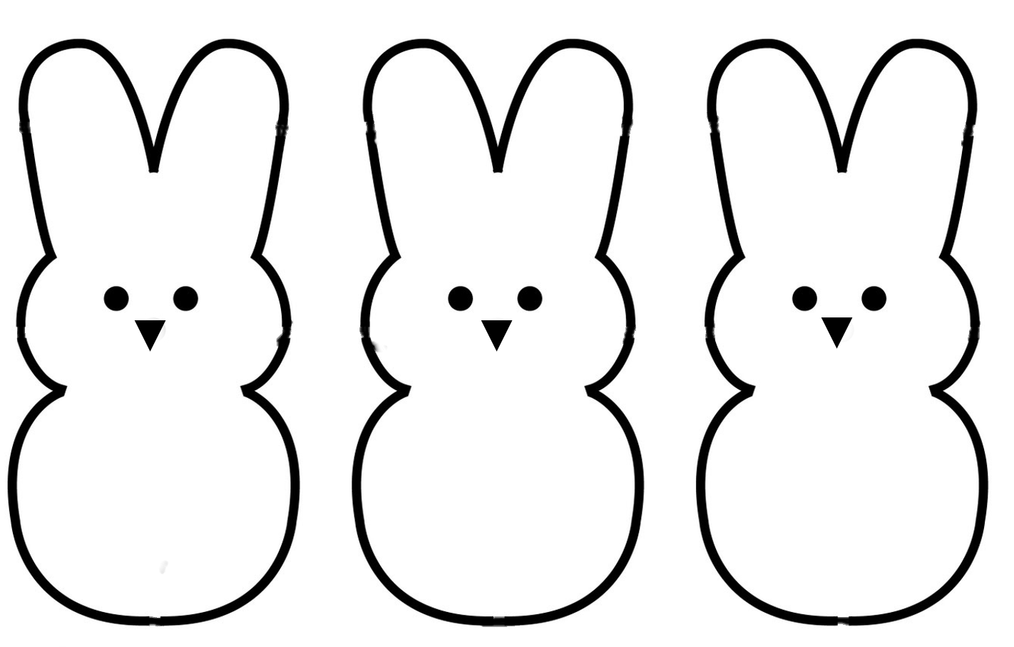 Clipart easter bunny outline